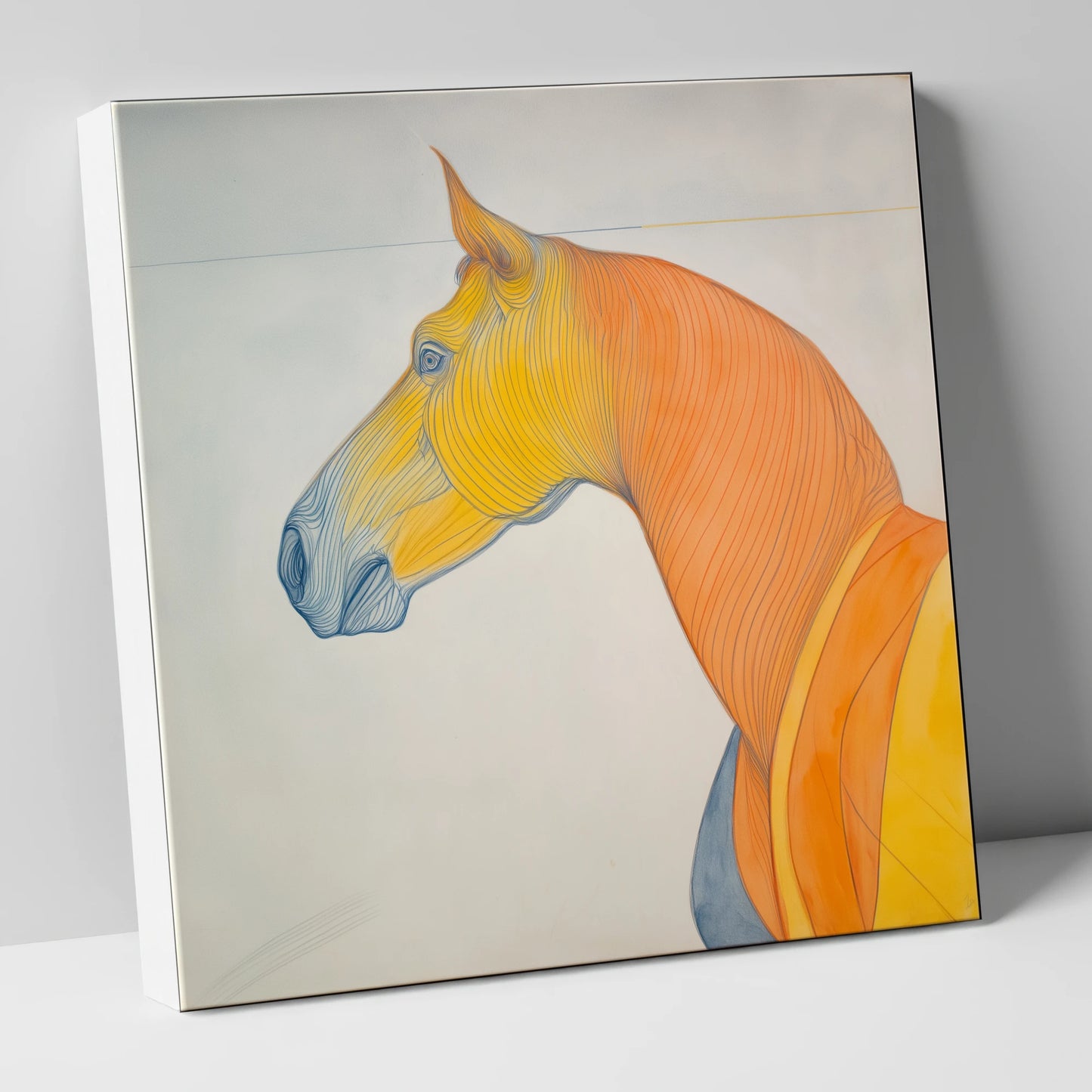 Rhythm In Amber horse portrait canvas wall art