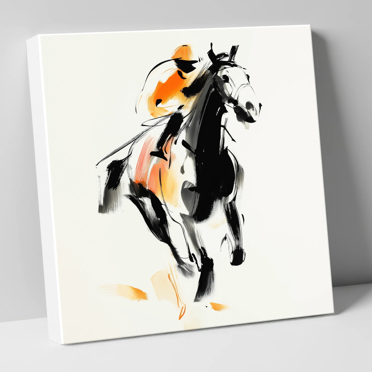 The Amber Sprint racing horse canvas wall art