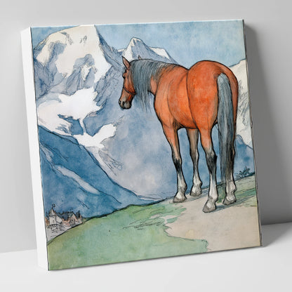 The Mountain Sentinel horse landscape canvas wall art