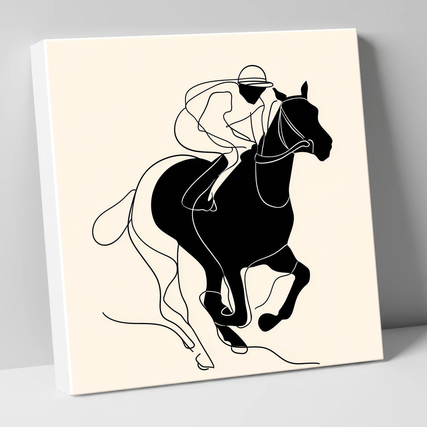 The Final Furlong racing horse canvas wall art