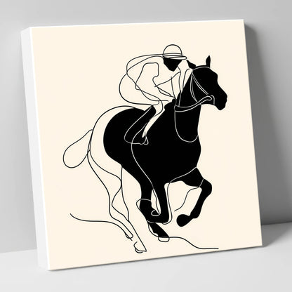 The Final Furlong racing horse canvas wall art