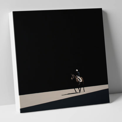 Out of the Shadows racing horse canvas wall art
