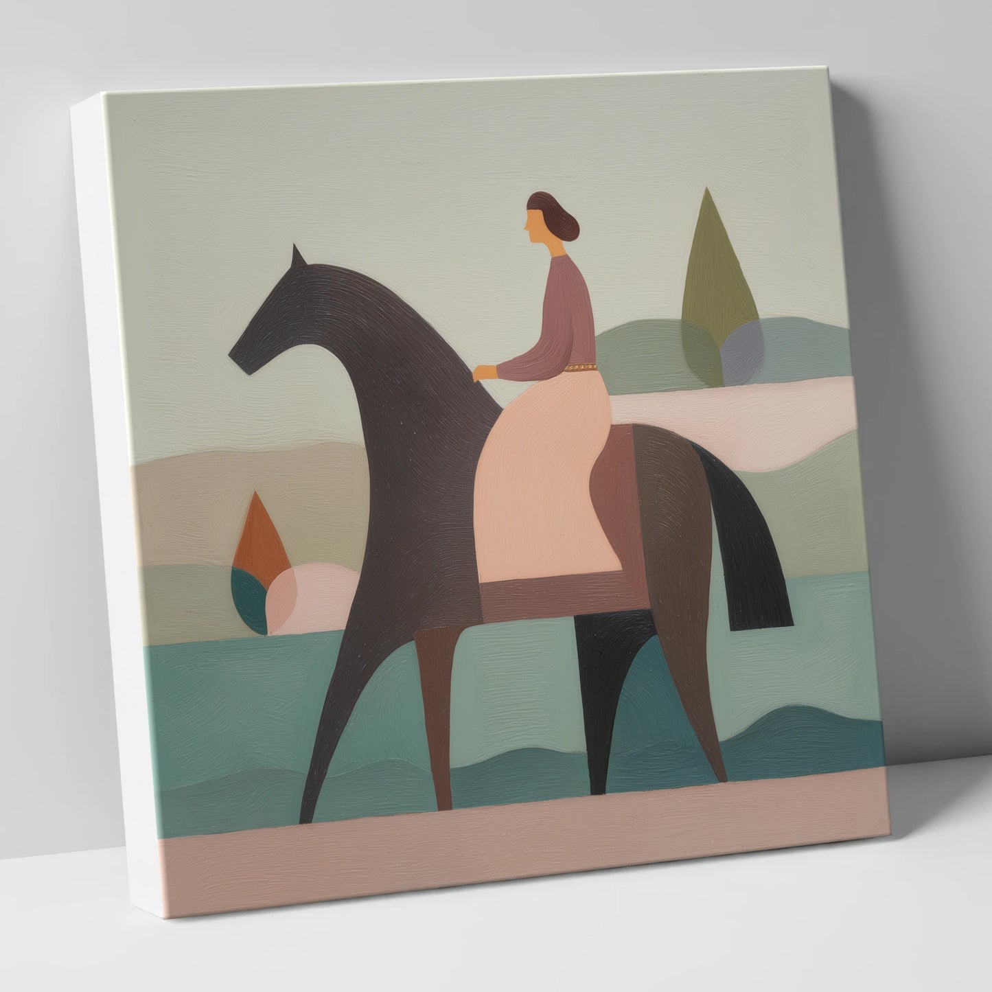 Quiet Harmony dressage horse canvas wall art