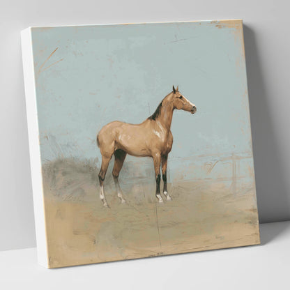 The Paddock Study racing horse canvas wall art