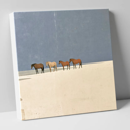 Stillness on the Horizon horse landscape canvas wall art