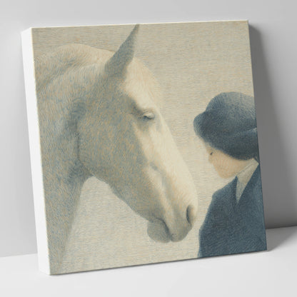 The Quiet Bond horse & rider canvas wall art