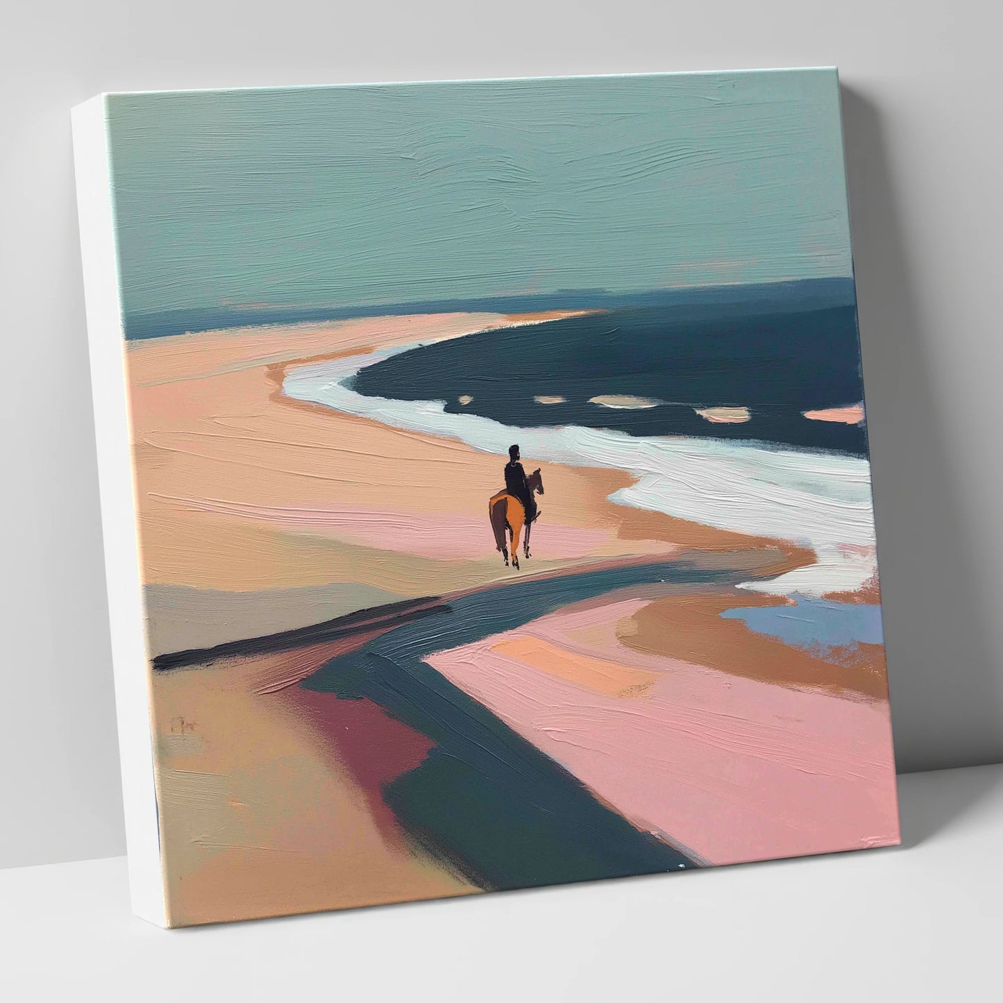 Coastal Solitude horse landscape canvas wall art