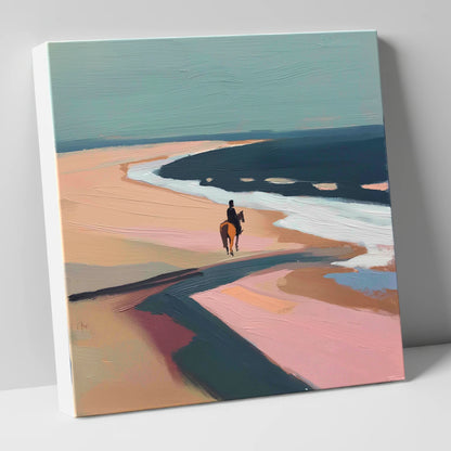 Coastal Solitude horse landscape canvas wall art