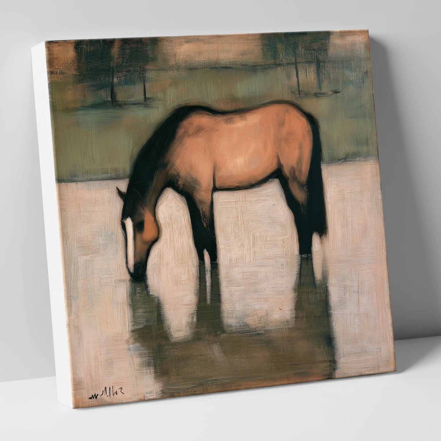Quiet Reflection horse portrait canvas wall art