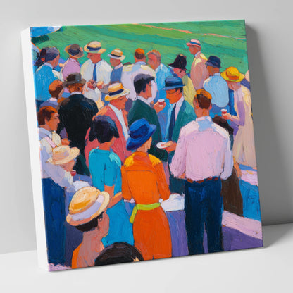 Colours of the Enclosure racing horse canvas wall art