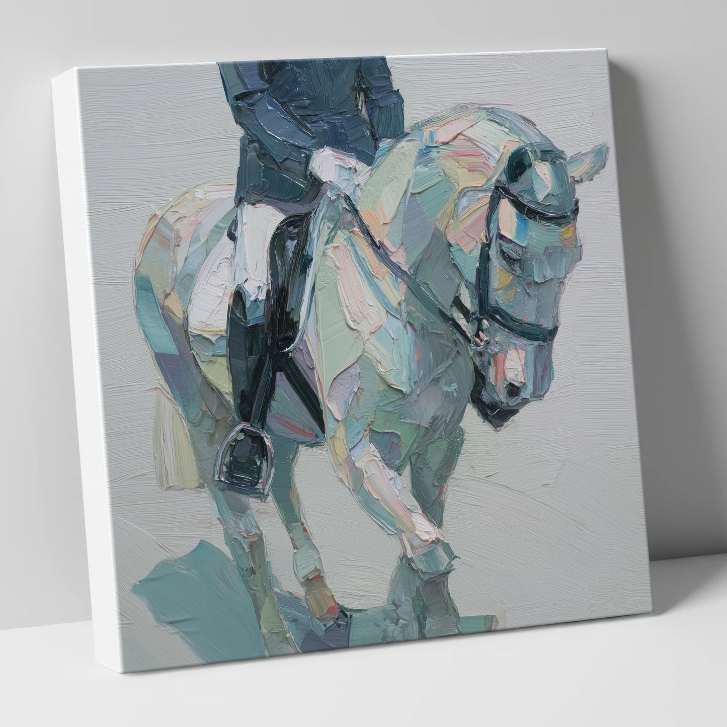 Collected In Pastel dressage horse canvas wall art