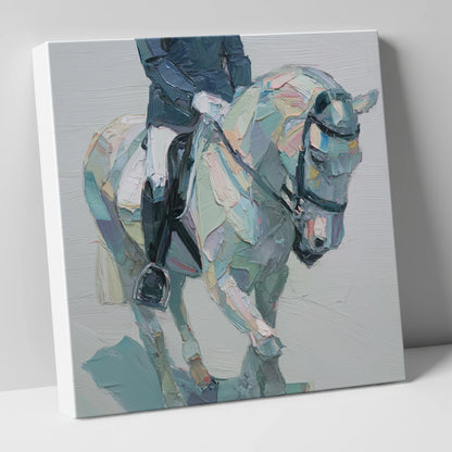 Collected In Pastel dressage horse canvas wall art