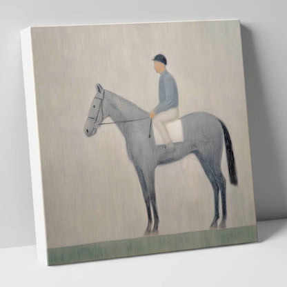 The Slate Grey Racer racing horse canvas wall art