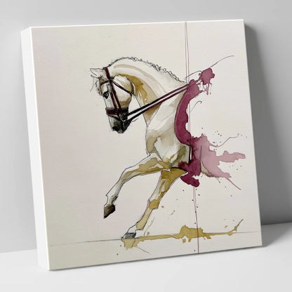 Moment of Collection dressage horse canvas wall art