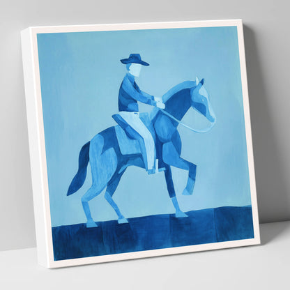 Azure Western Cadence western horse canvas wall art