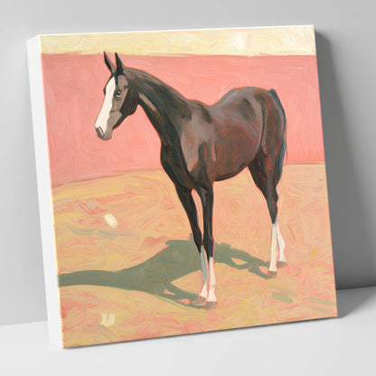 Quiet Grace in Pastel horse breed canvas wall art