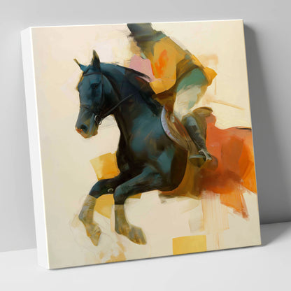 Kinetic Leap show jumping horse canvas wall art