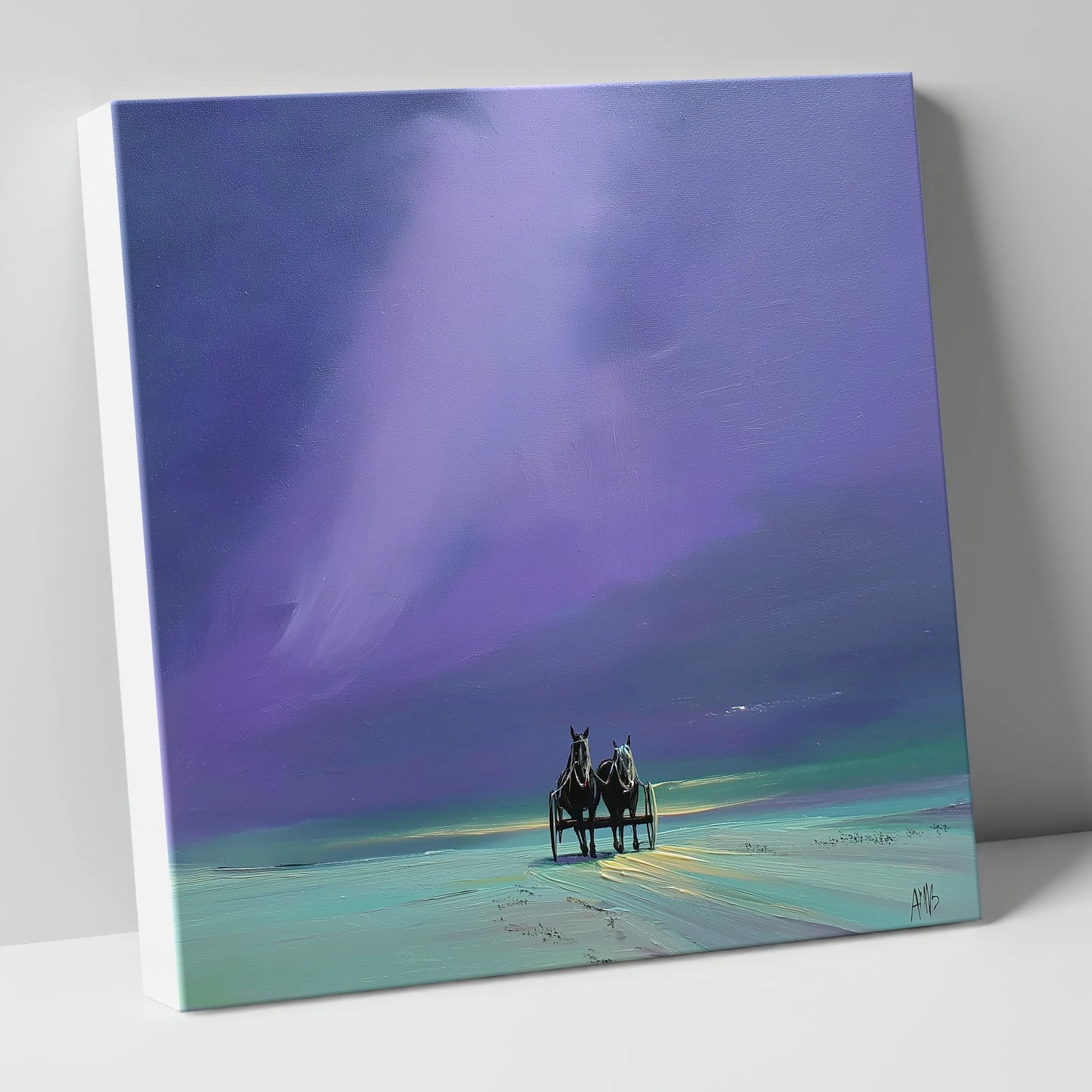 Twilight Harness working horse canvas wall art