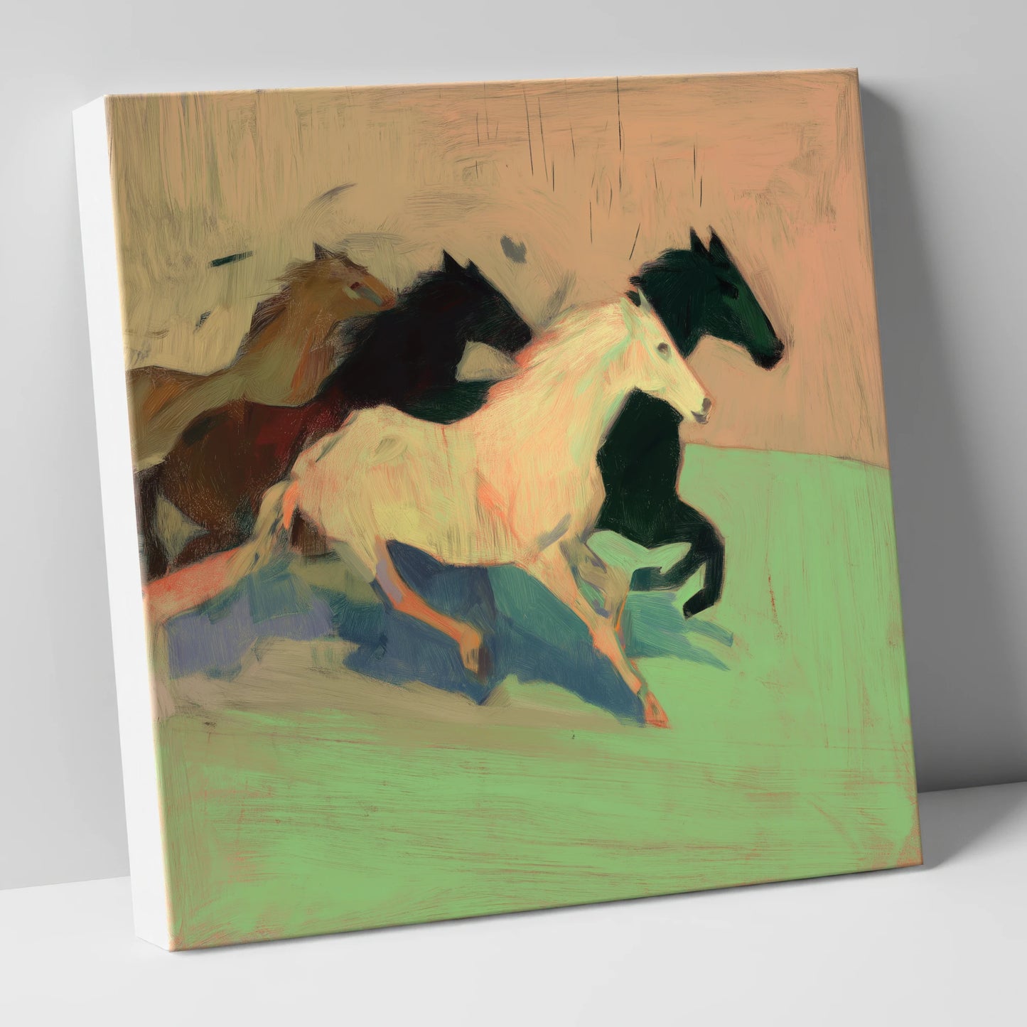 Ethereal Gallop wild horses canvas wall art
