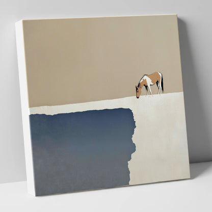 The Quiet Expanse horse landscape canvas wall art