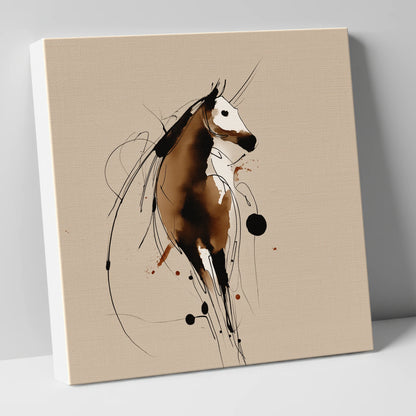 Fluid Ink Profile horse portrait canvas wall art