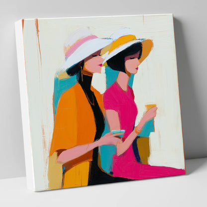 Trackside Glamour racing horse canvas wall art