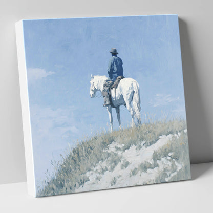 Solitude on the Ridge western horse canvas wall art