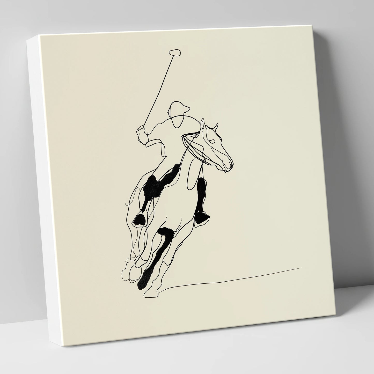 Fluidity of the Chukka polo horse canvas wall art