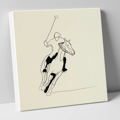 Fluidity of the Chukka polo horse canvas wall art