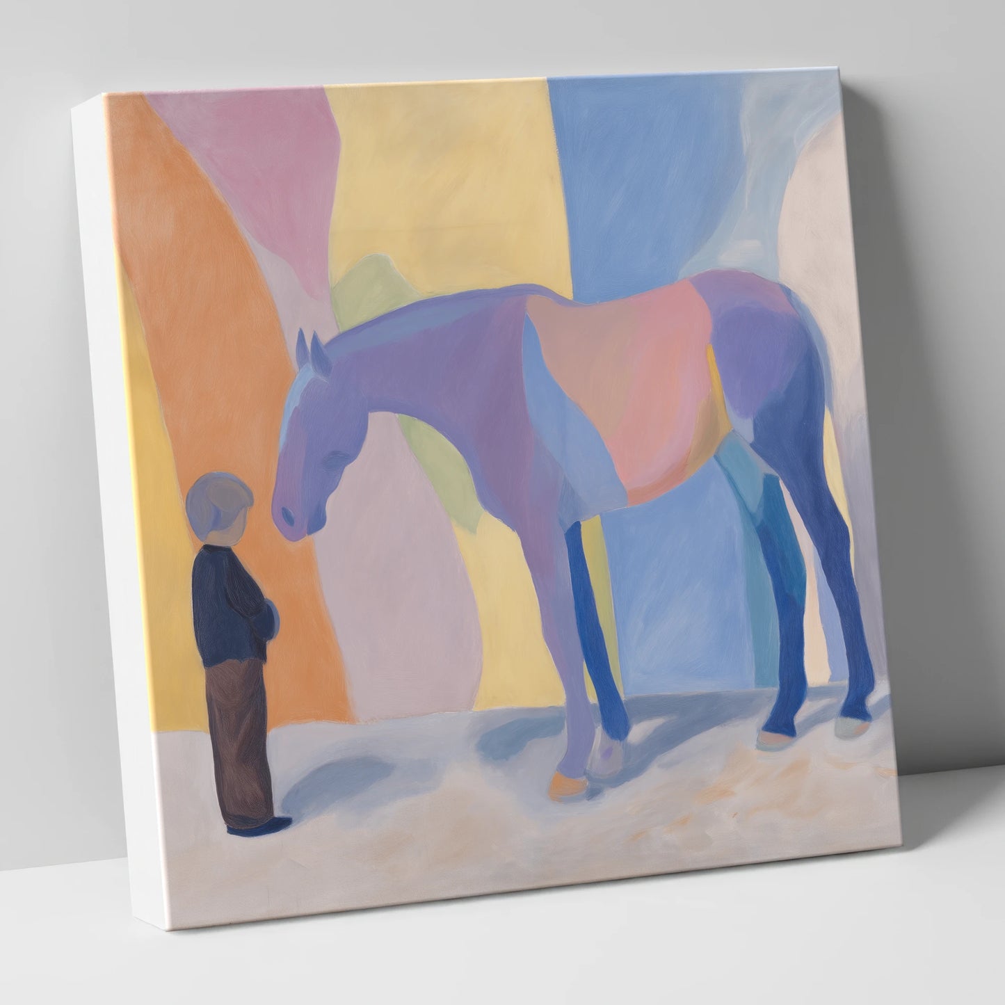 Shared Silence horse & rider canvas wall art