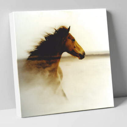 Ethereal Horizon horse portrait canvas wall art