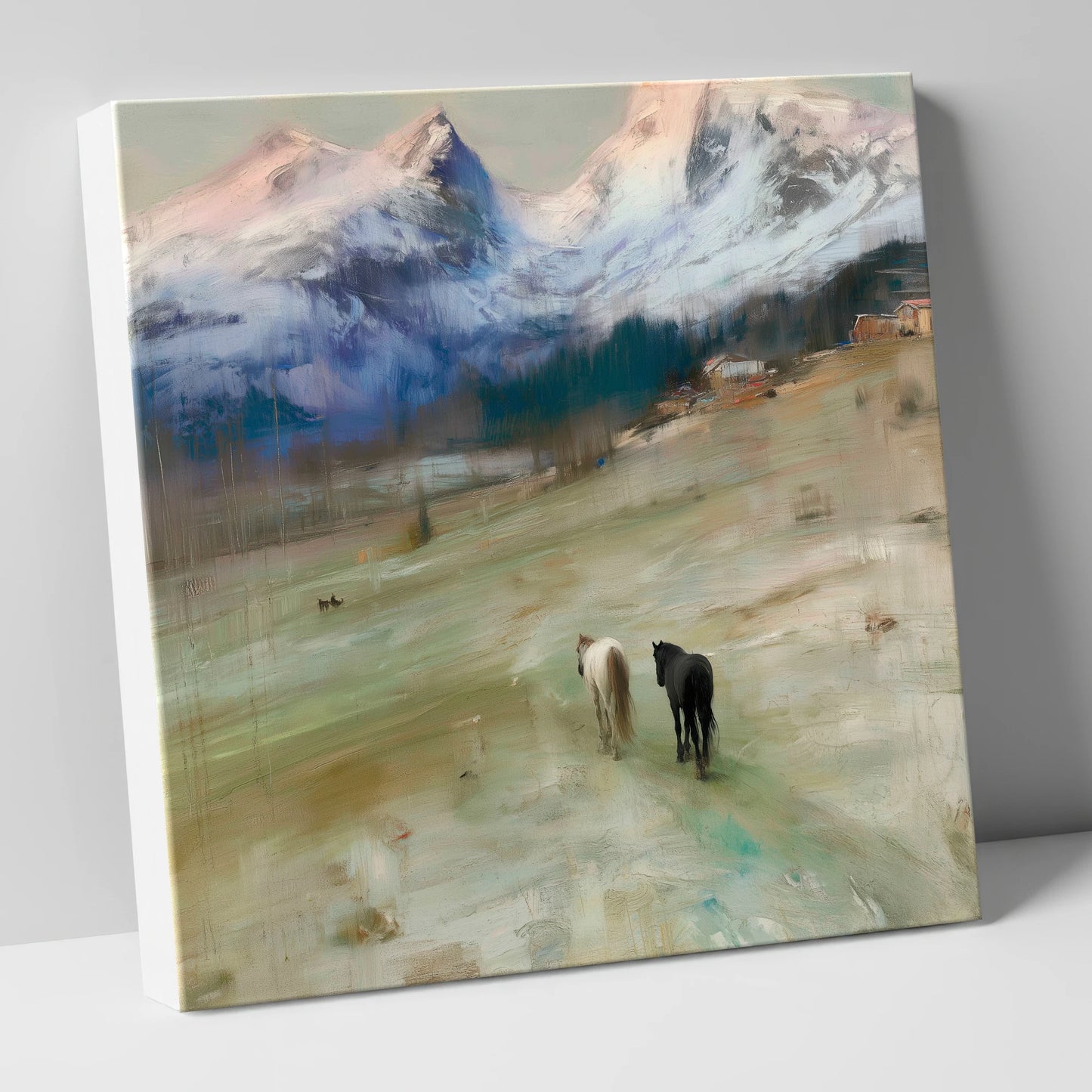 Journey to the Foothills horse landscape canvas wall art