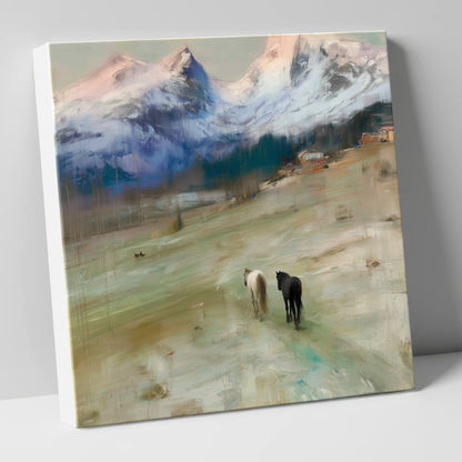 Journey to the Foothills horse landscape canvas wall art