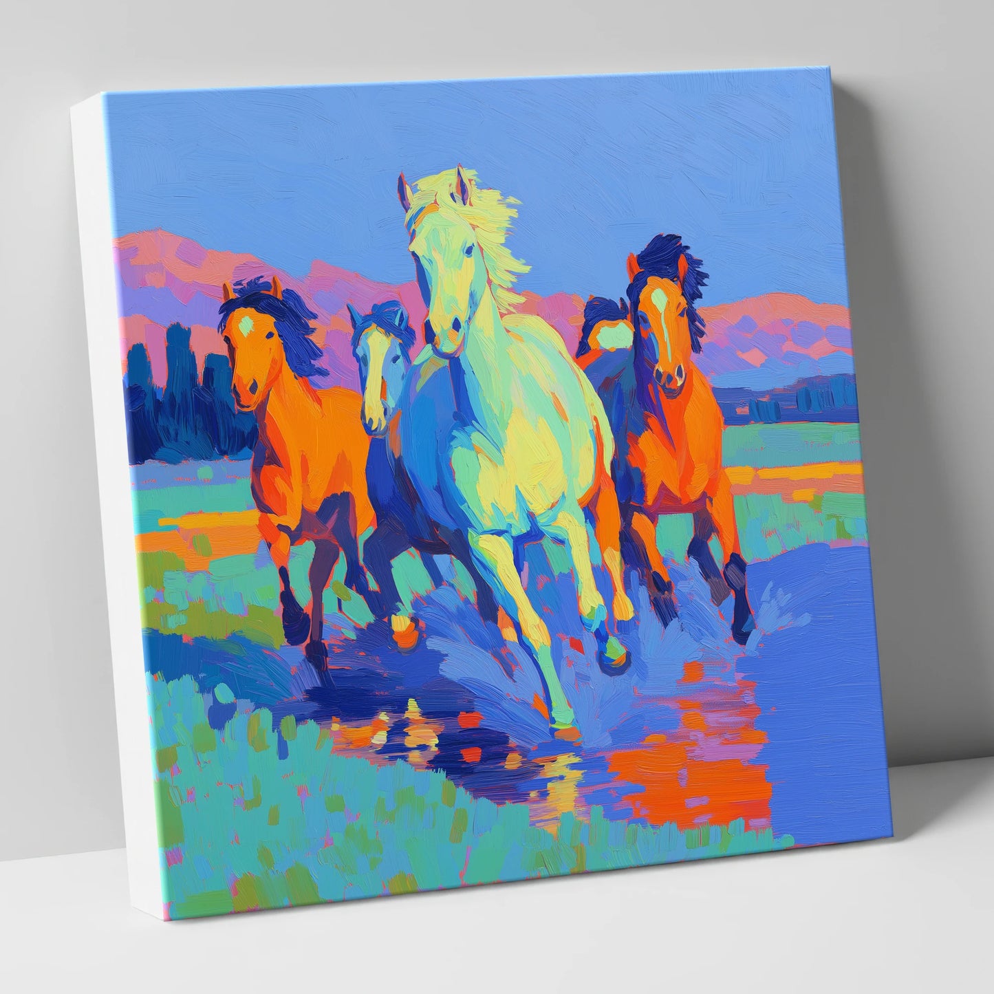 The Vivid Gallop wild horses canvas wall art