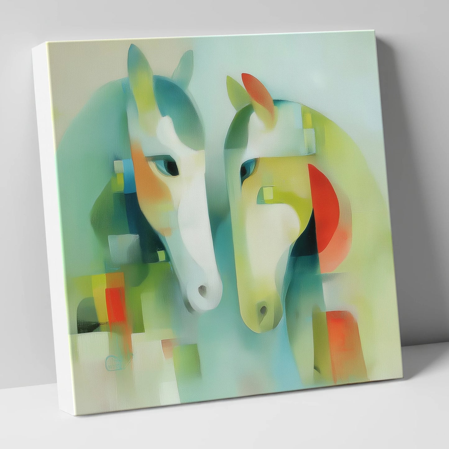 Structured Serenity horse portrait canvas wall art