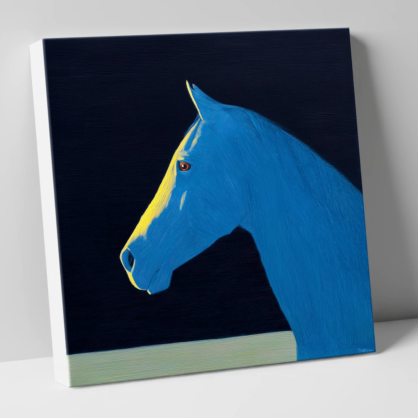 Striking Azure Profile horse breed canvas wall art