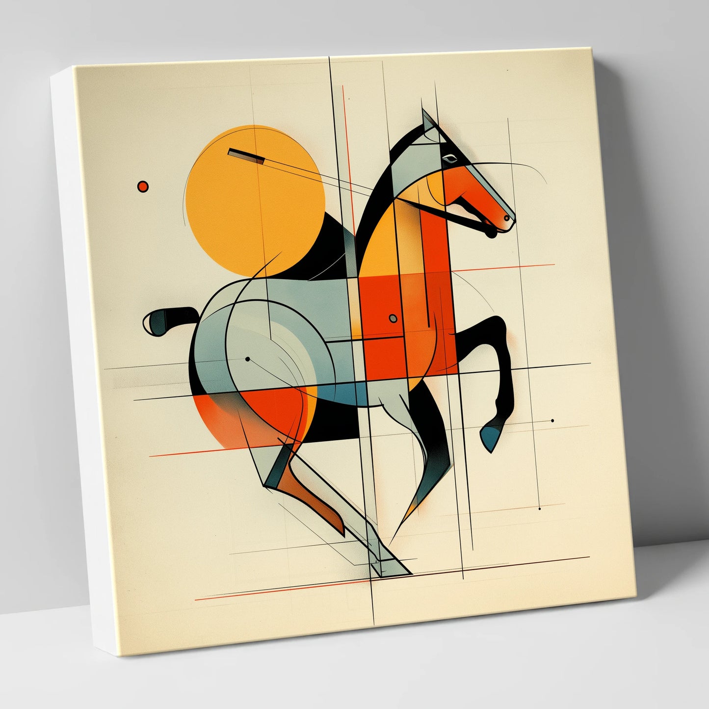 Structured Polo Rhythm polo horse canvas wall art