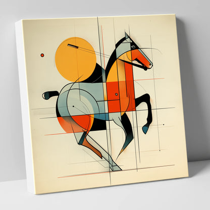 Structured Polo Rhythm polo horse canvas wall art