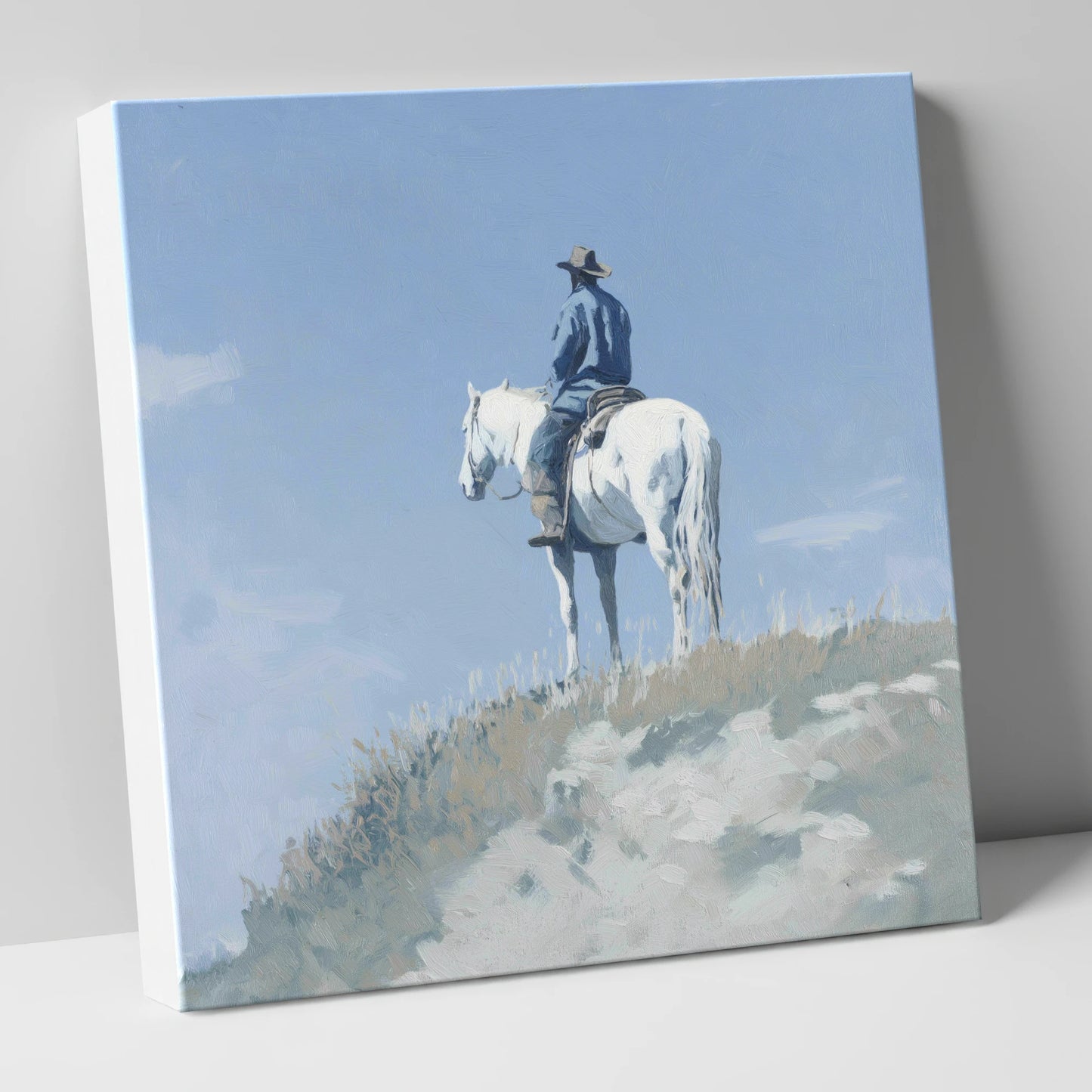 High Country Solitude western horse canvas wall art