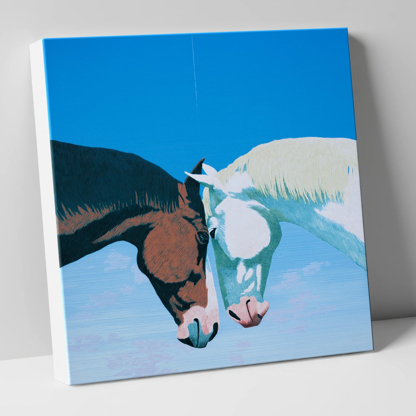 Quiet Companionship horse portrait canvas wall art