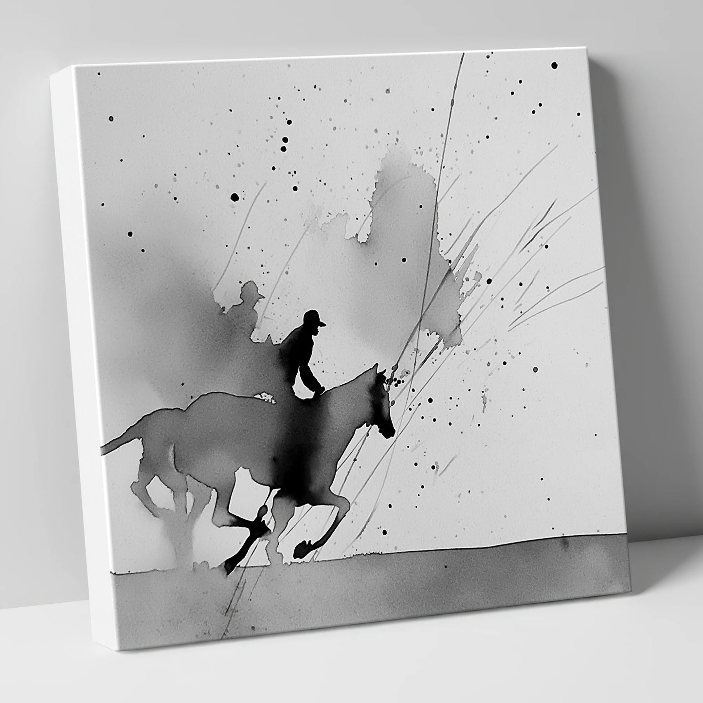 Kinetic Flight show jumping horse canvas wall art