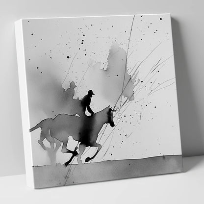 Kinetic Flight show jumping horse canvas wall art