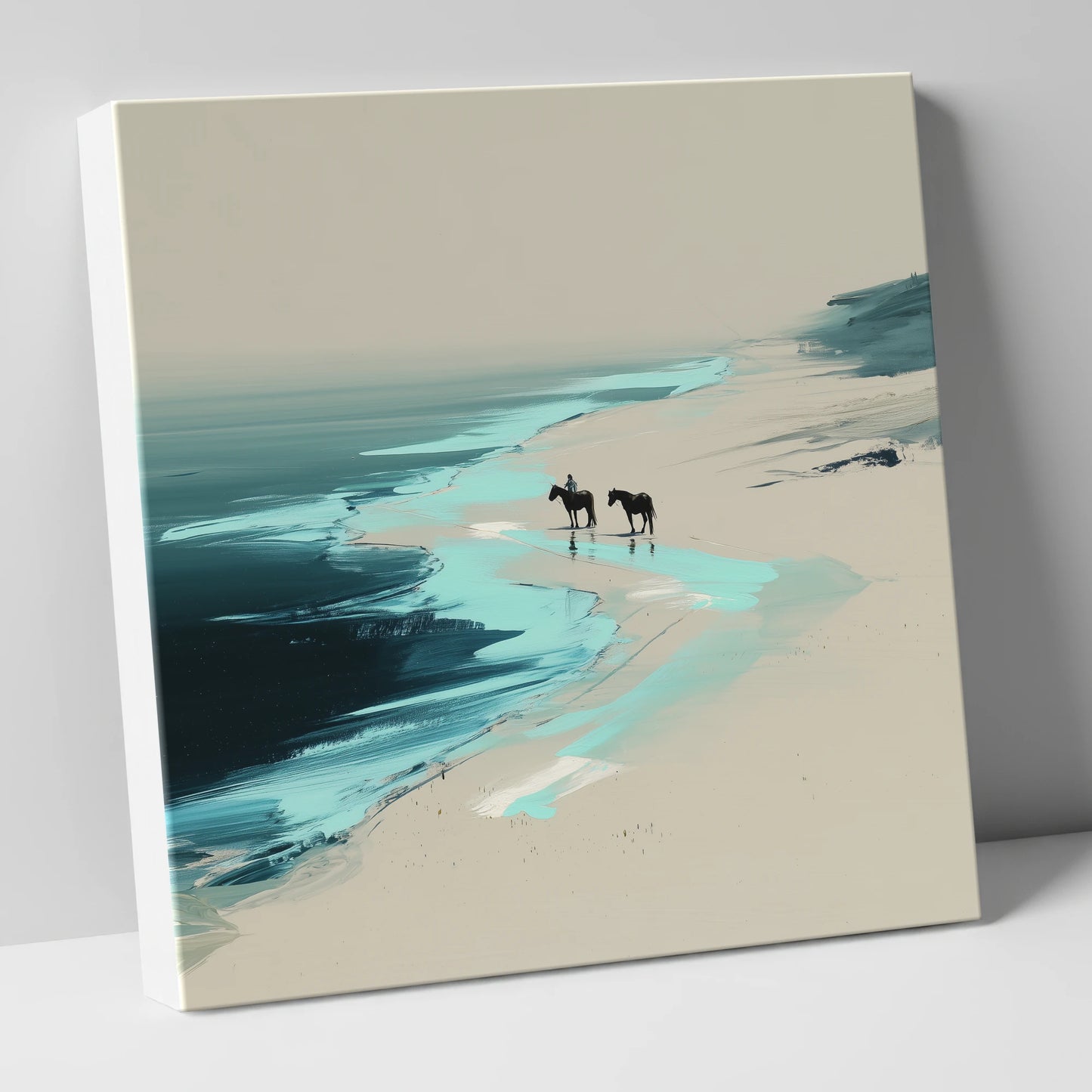 Edge of the Tide horse landscape canvas wall art
