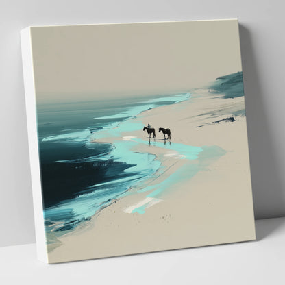 Edge of the Tide horse landscape canvas wall art