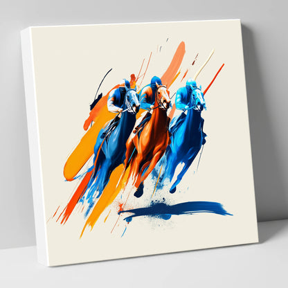 The Final Surge racing horse canvas wall art