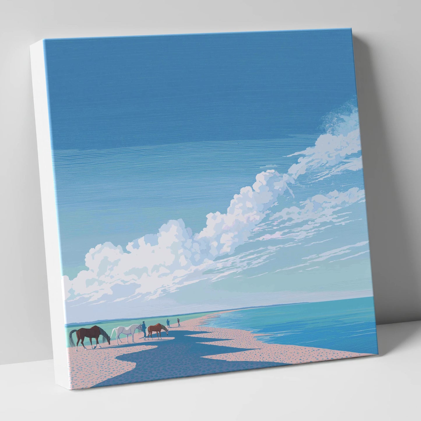 Endless Shoreline Hack horse landscape canvas wall art