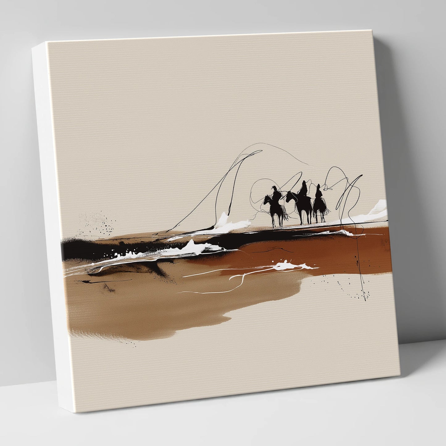 Riders of the Plains western horse canvas wall art