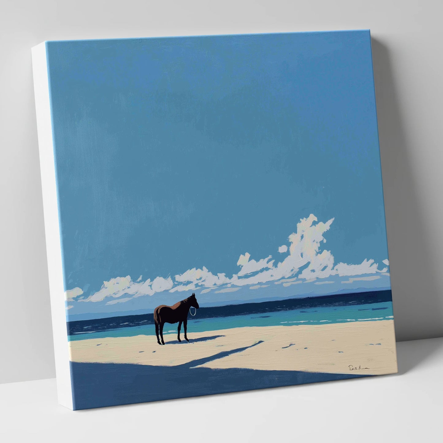 Coastal Contemplation horse landscape canvas wall art