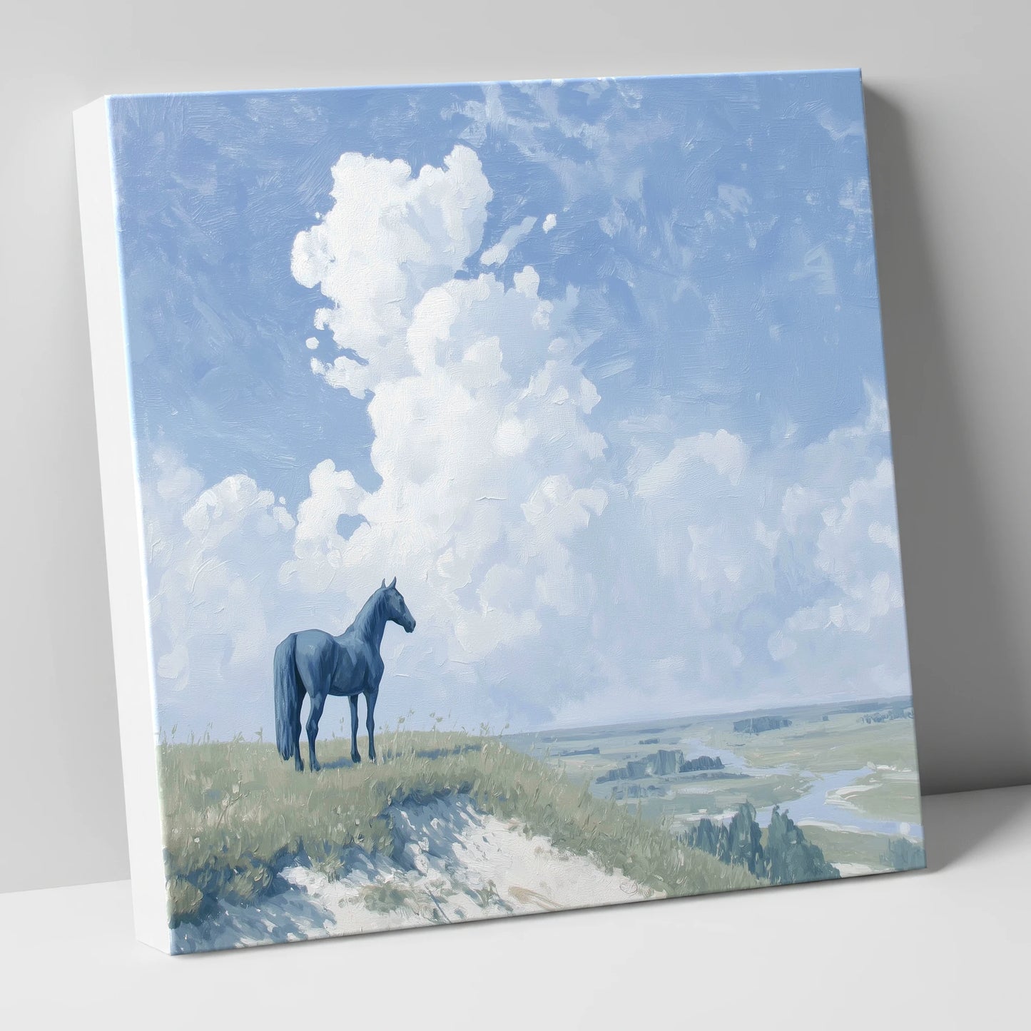 Guardian of the Valley horse landscape canvas wall art