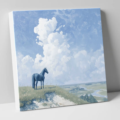 Guardian of the Valley horse landscape canvas wall art